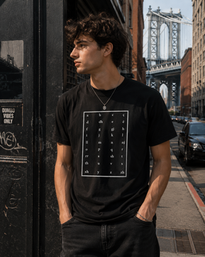Alphabet T-Shirt Corner-Black