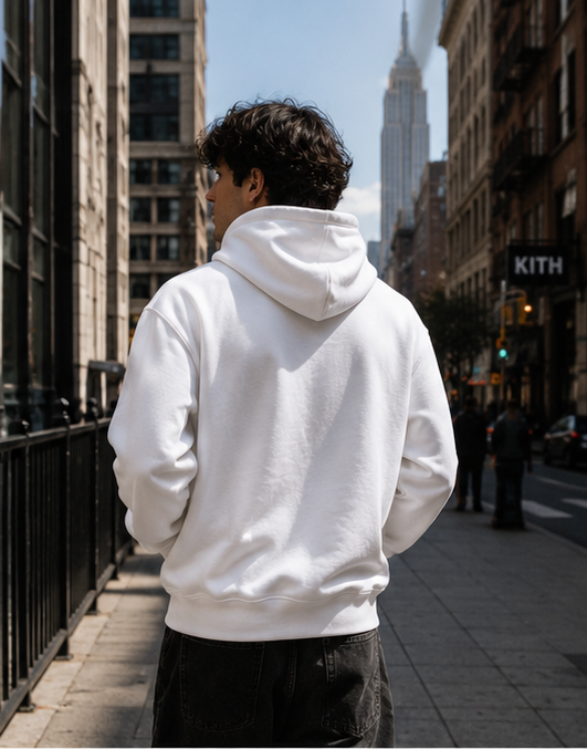 Heavyweight Pullover Hoodie White-Beso