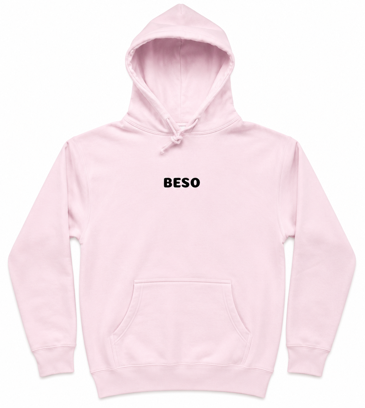 Heavyweight Pullover Hoodie- Light Pink Beso