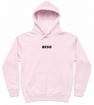 Heavyweight Pullover Hoodie- Light Pink Beso