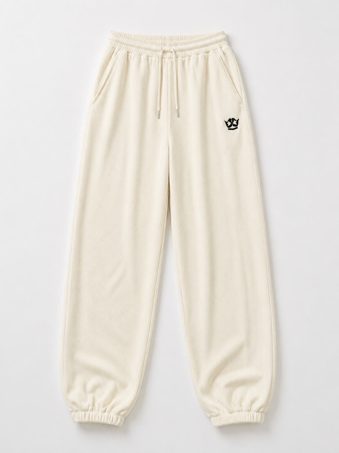 Cropped Top Jogger Set (Cream)