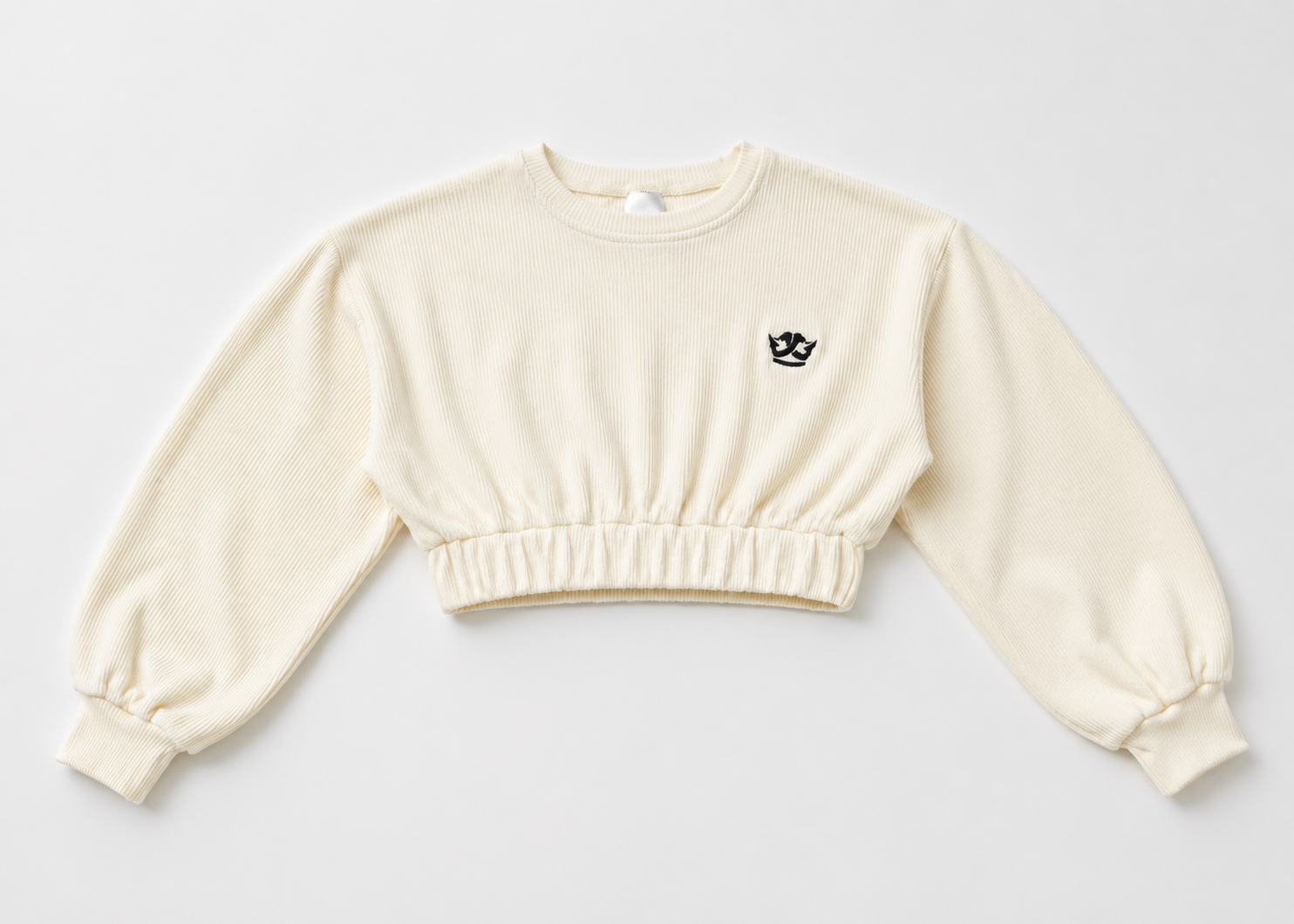Cropped Top Jogger Set (Cream)
