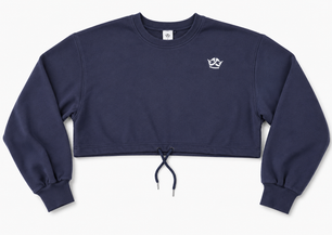 Cropped Top Jogger Set (Navy Blue)