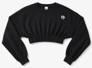 Cropped Top Jogger Set (Black)