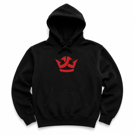 Pullover Hoodie – (Schwarz) Rote Krone