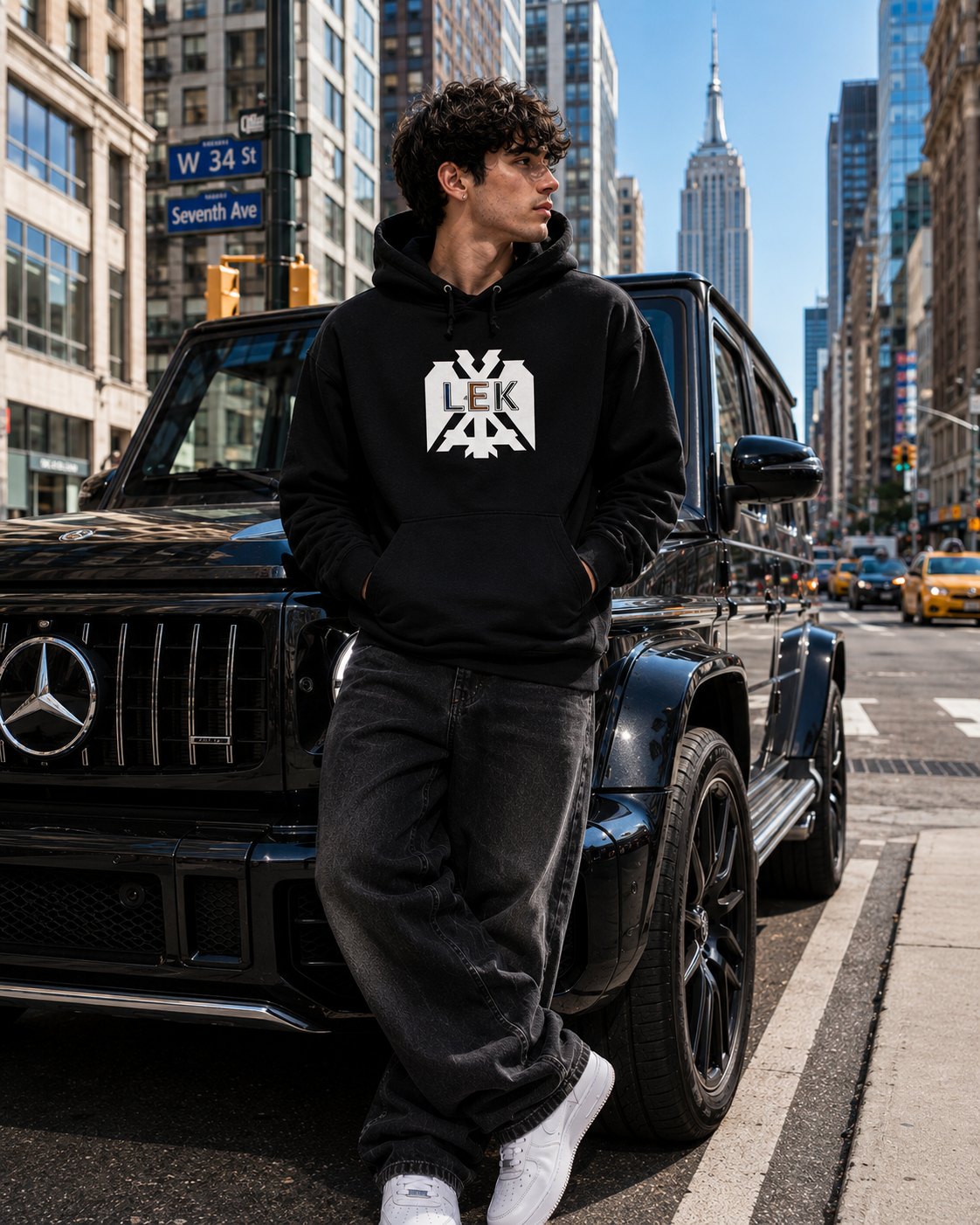 Pullover Hoodie- (Black) LEK Design