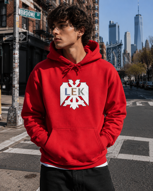 Pullover Hoodie- (Red) LEK Design