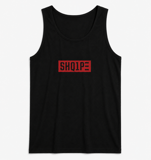 Tanktop – schwarzer roter Text