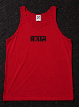 Tanktop – roter/schwarzer Text