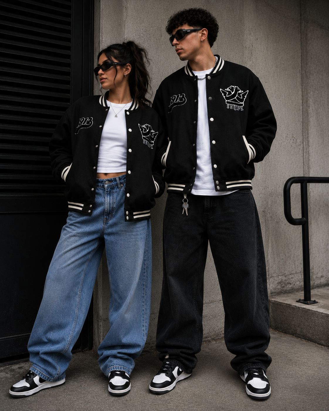 Varsity Jacket (Black/White)