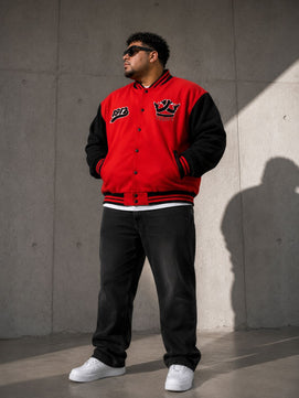 Red & Black Varsity Jacket