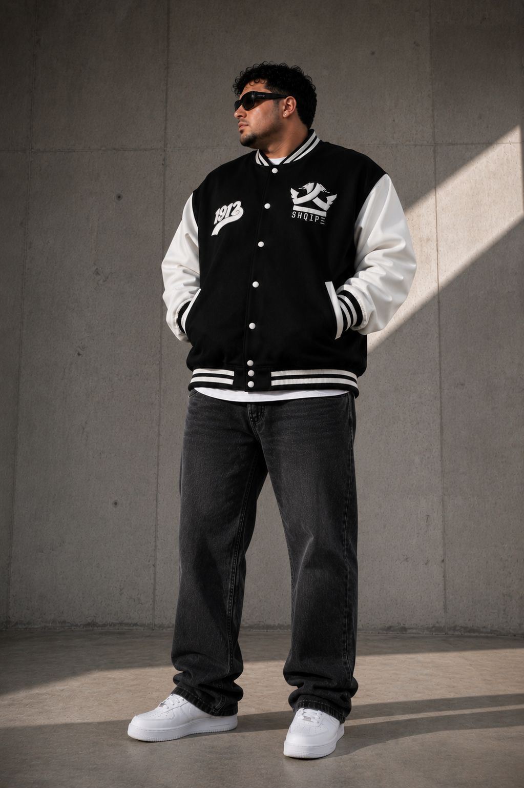 White & Black Varsity Jacket