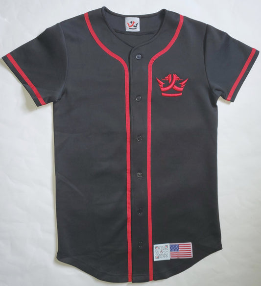Shq1pe Baseball-Trikot, Schwarz