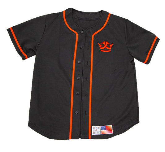 Shq1pe Baseball-Trikot, Schwarz