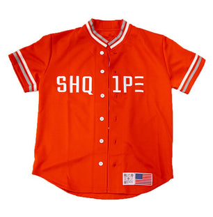 Shq1pe Baseball Jersey- Bright Red